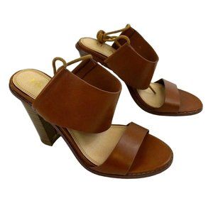 Liliana Womens Tie-up Heels Size 7 Brown Shoes Ankle Gladiator Strappy Wrap